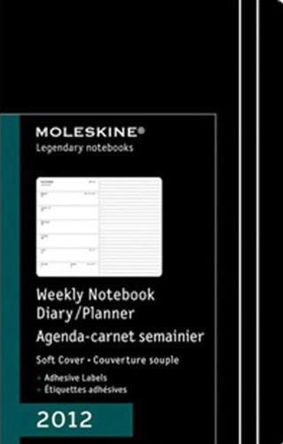 Moleskine 2012 - 12 Month Weekly Notebook Black Soft Cover Pocket